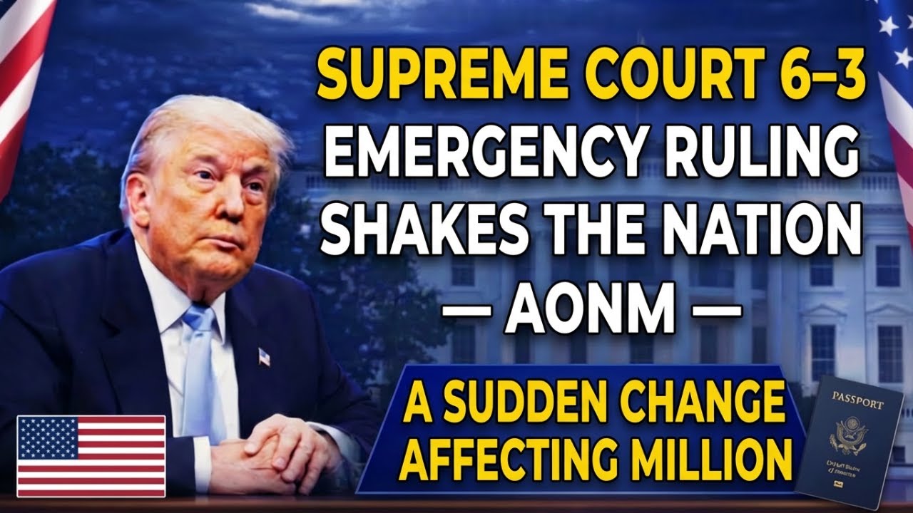 Supreme Court 6–3 Emergency Ruling Shakes the Nation — A Sudden Change Affecting Millions