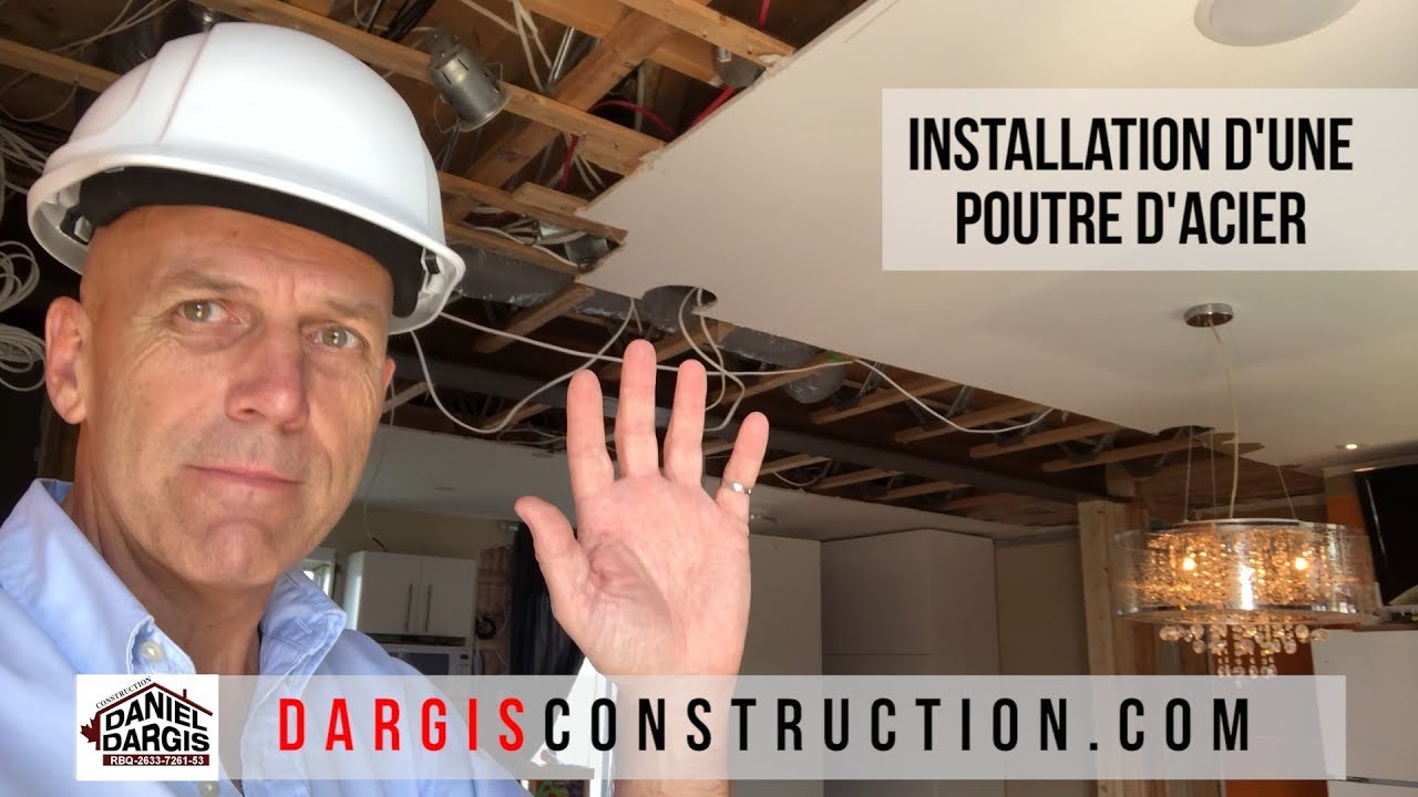 Installation d'une poutre d'acier à Montréal - Daniel Dargis ingénieur en structure