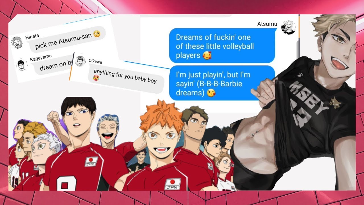 Atsumu lyric pranks the simps on Japan National Team | Atsumu Harem part 1 | Haikyuu texts