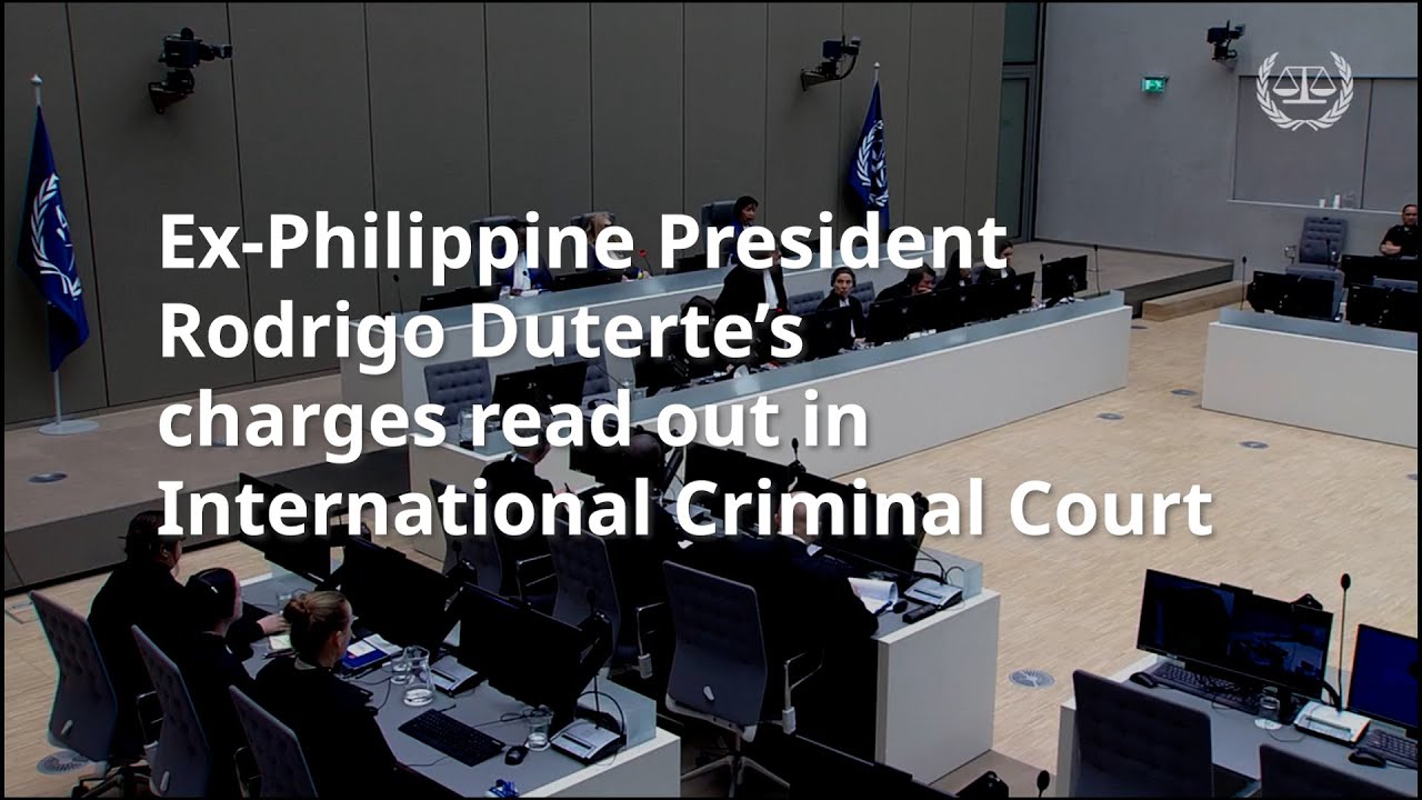 International Criminal Court reads out charges against ex-Philippine President Rodrigo Duterte