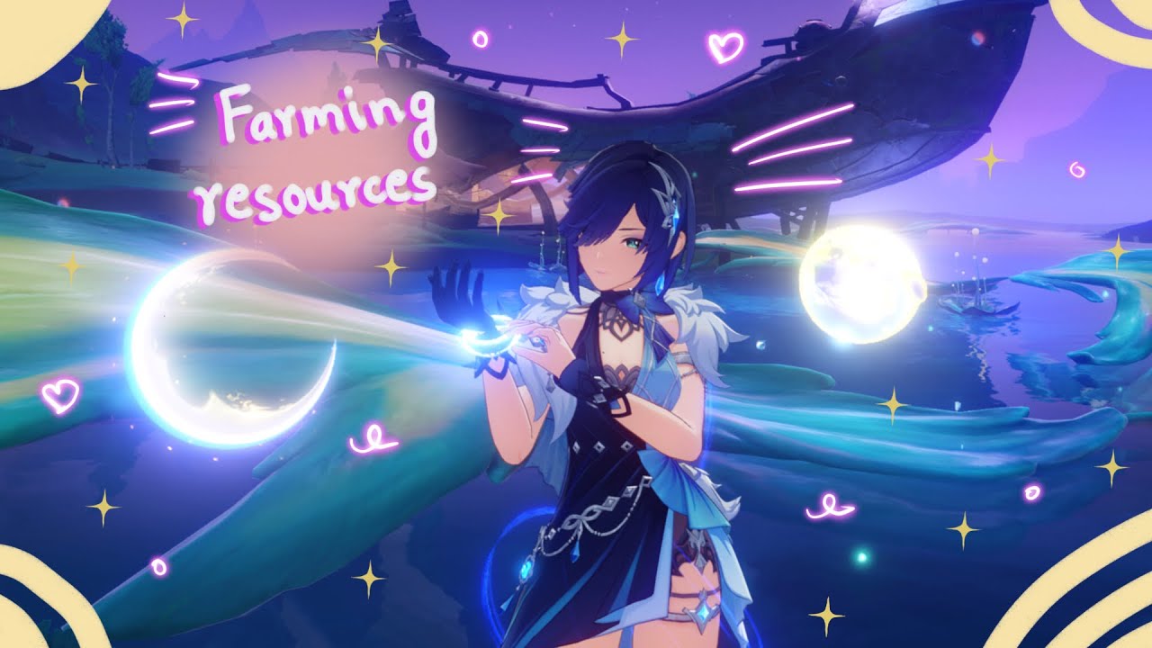 🪽 Farming resources for 4 weeks | Genshin Impact 🤍