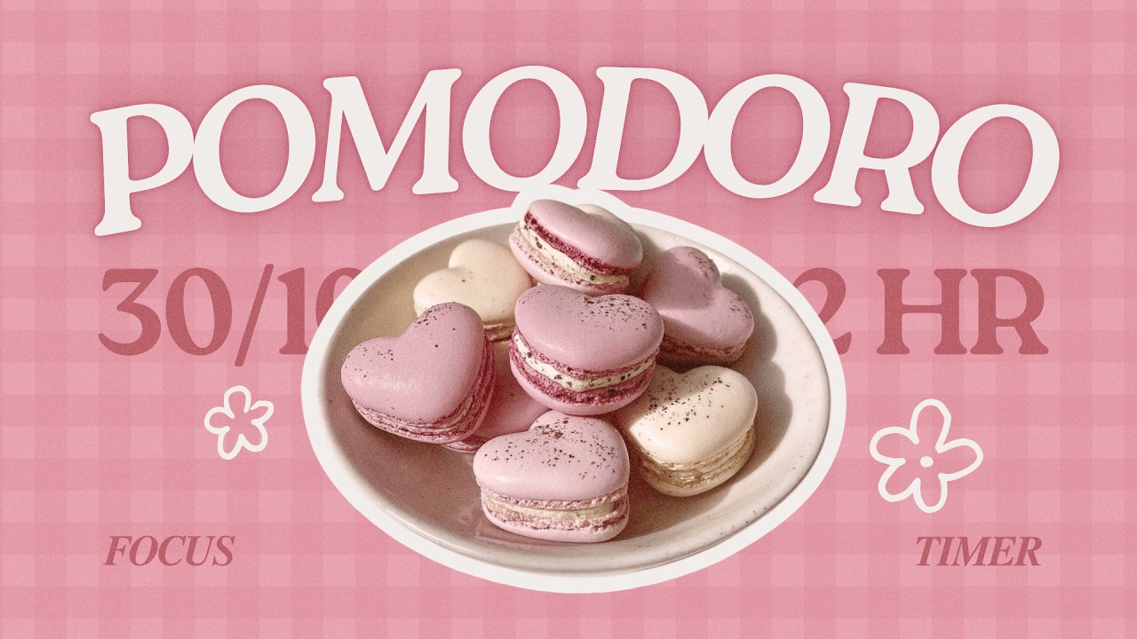 𝓇𝒶𝓈𝓅𝒷𝑒𝓇𝓇𝓎 𝓂𝒶𝒸𝒶𝓇𝑜𝓃𝓈 💗 𝟹𝟶/𝟷𝟶 𝟹 𝚂𝙴𝚃𝚂 𝟸𝙷𝚁 | pomodoro focus timer | cozy jazz | study with me