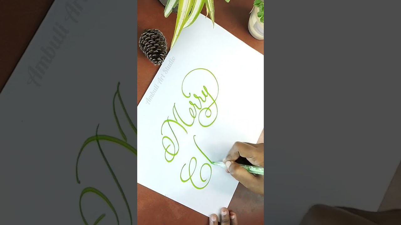 Merry Christmas Calligraphy #xmas #christmas #calligraphy #merrychristmas #christmasart #diy