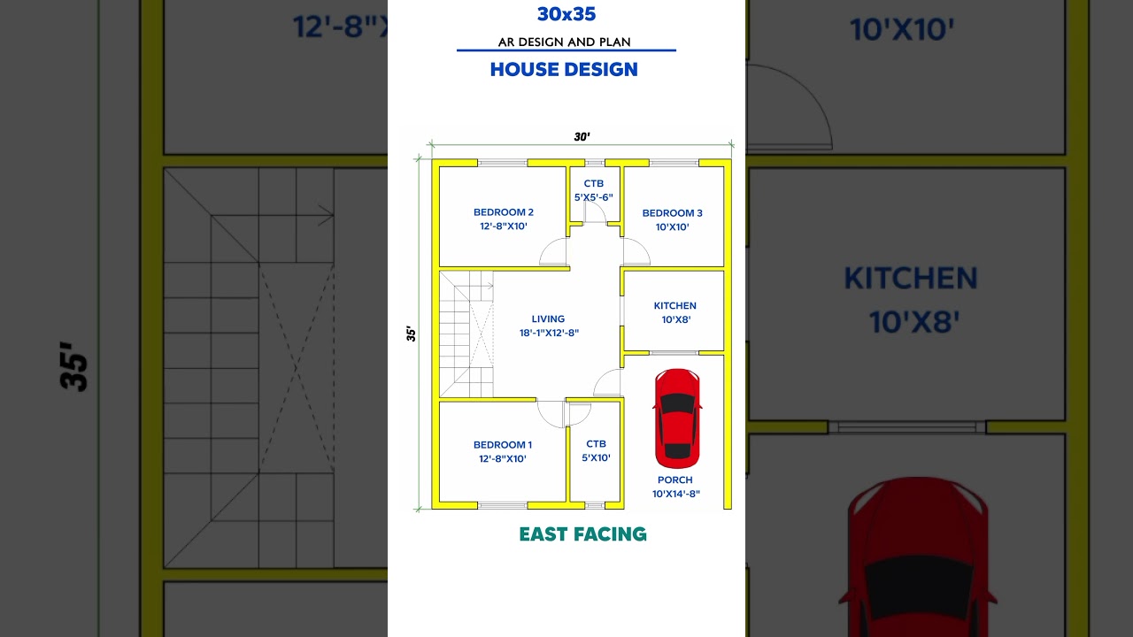 30x35 House Design #home #30x50kagharkanaksha #housedesign #2bhkhousedesign #shorts