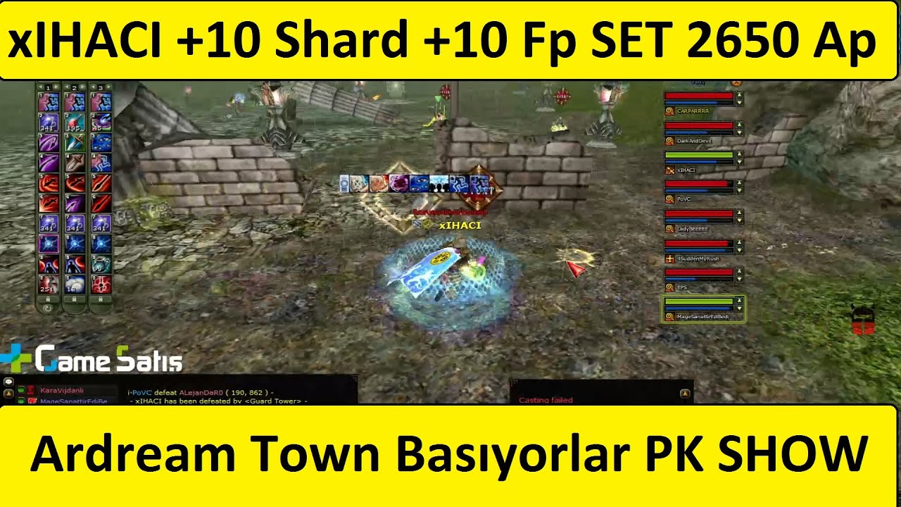 xIHACI +10 Shard +10 Fp Set AP 2650 EFSANE Ardream Town Basma PK Knight Online