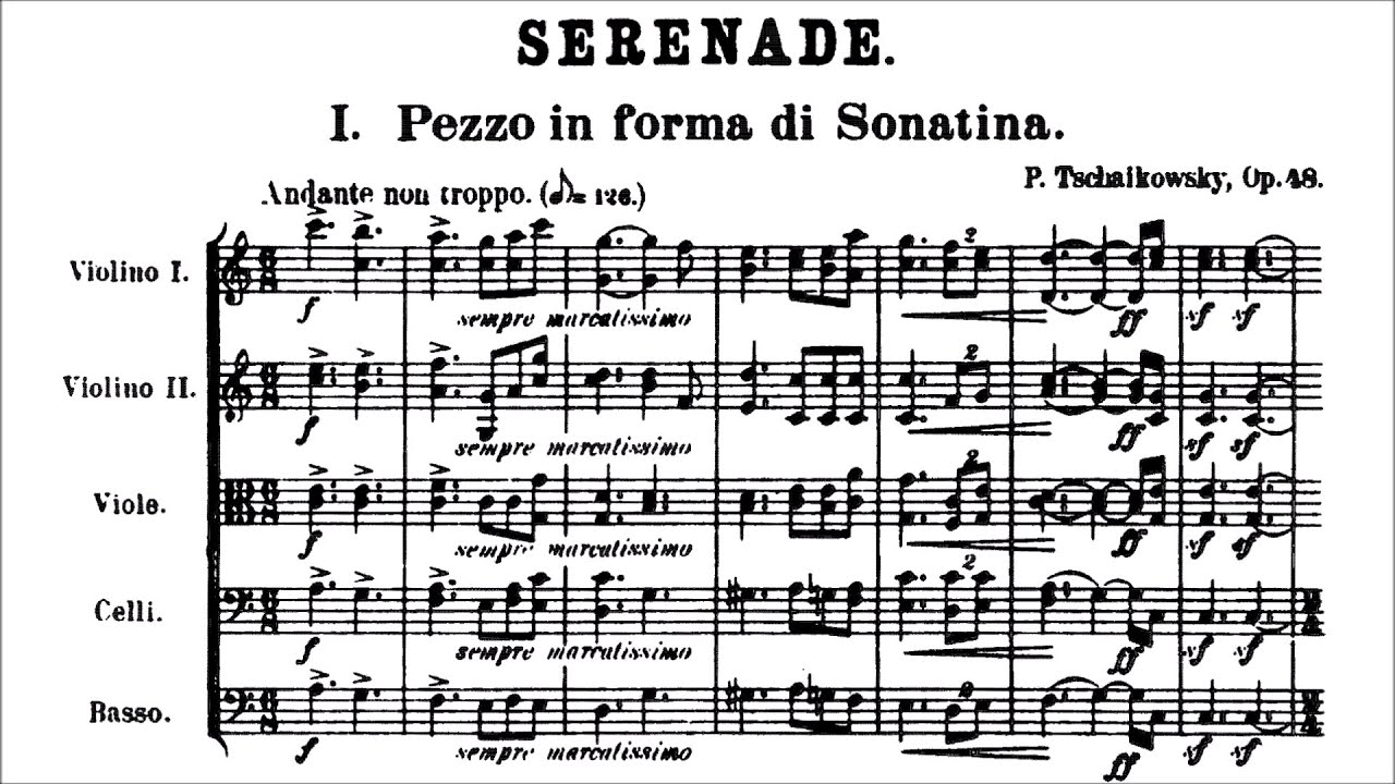 Tchaikovsky - Serenade for Strings Op. 48 (Score)
