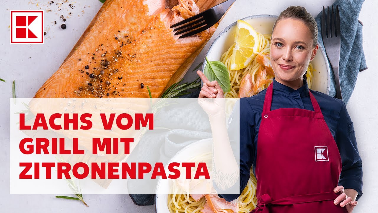 Gegrillter Lachs mit Gin auf Zedernholz und Zitronenpasta I Verena Leister kocht I Kaufland