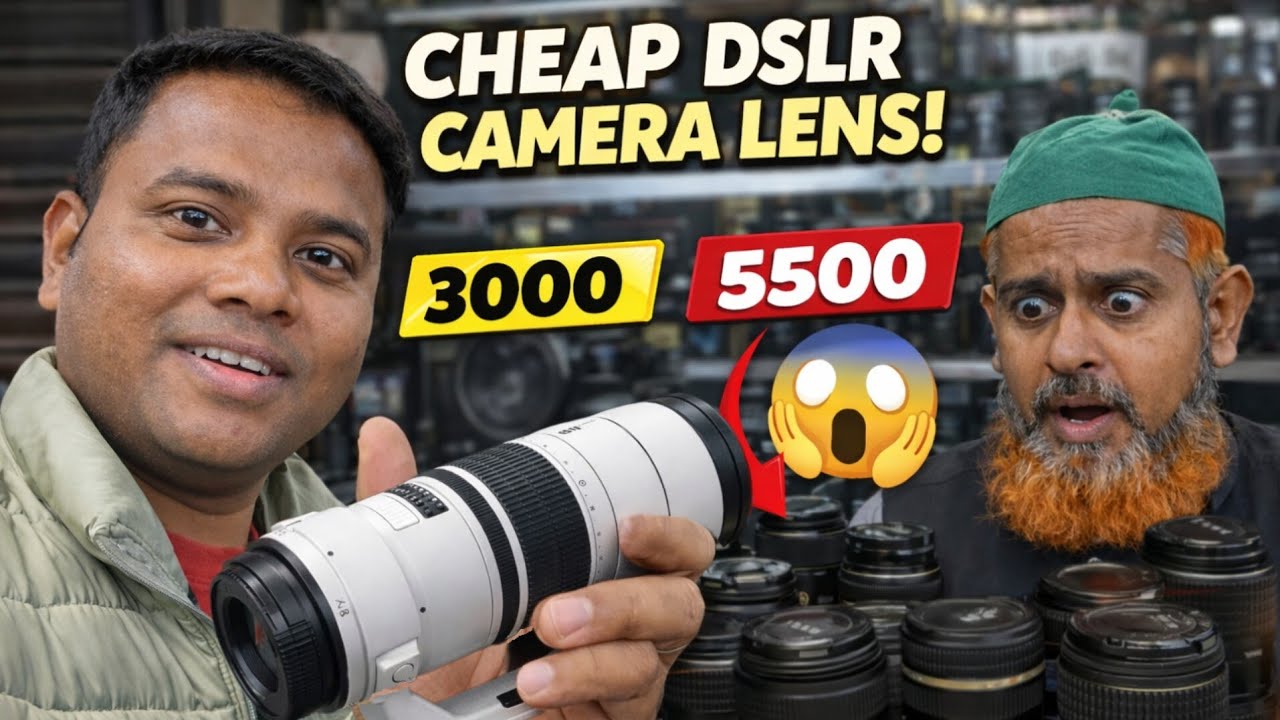 DSLR Camera Lens Only 3000 😱 | Metro Goli Camera Market | Second Hand Camera Market