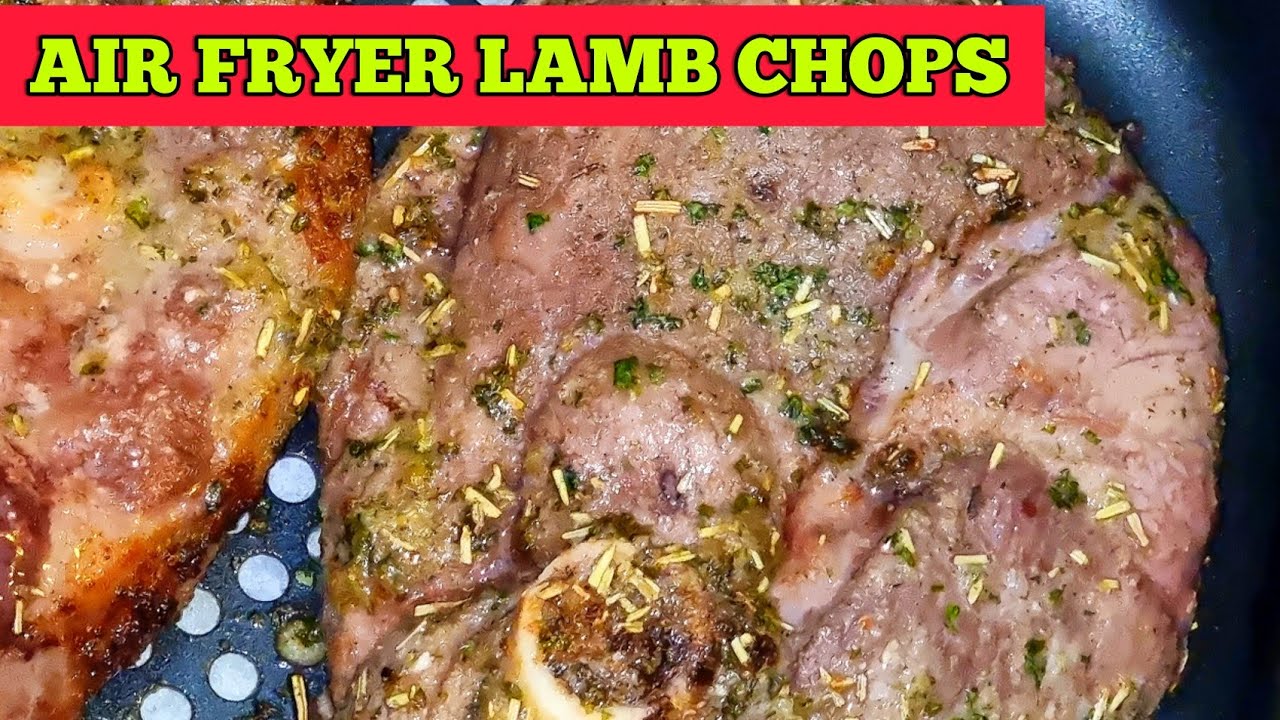 AIR FRYER ROASTED LAMB CHOPS RECIPE FOR DINNER!! MEDIUM  to WELL DONE. AIR FRY LAMB STEAKS
