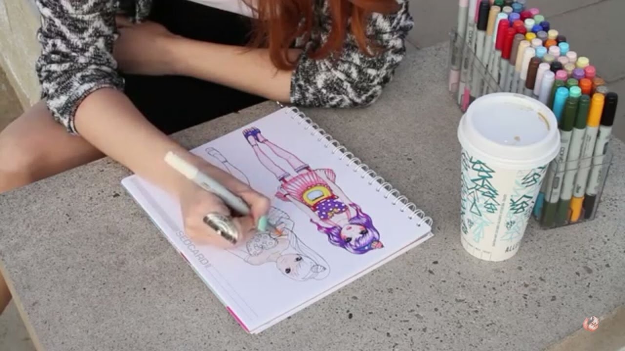 Topmodel Malbuch | Marker vs 1€ Stifte || FOXY DRAWS