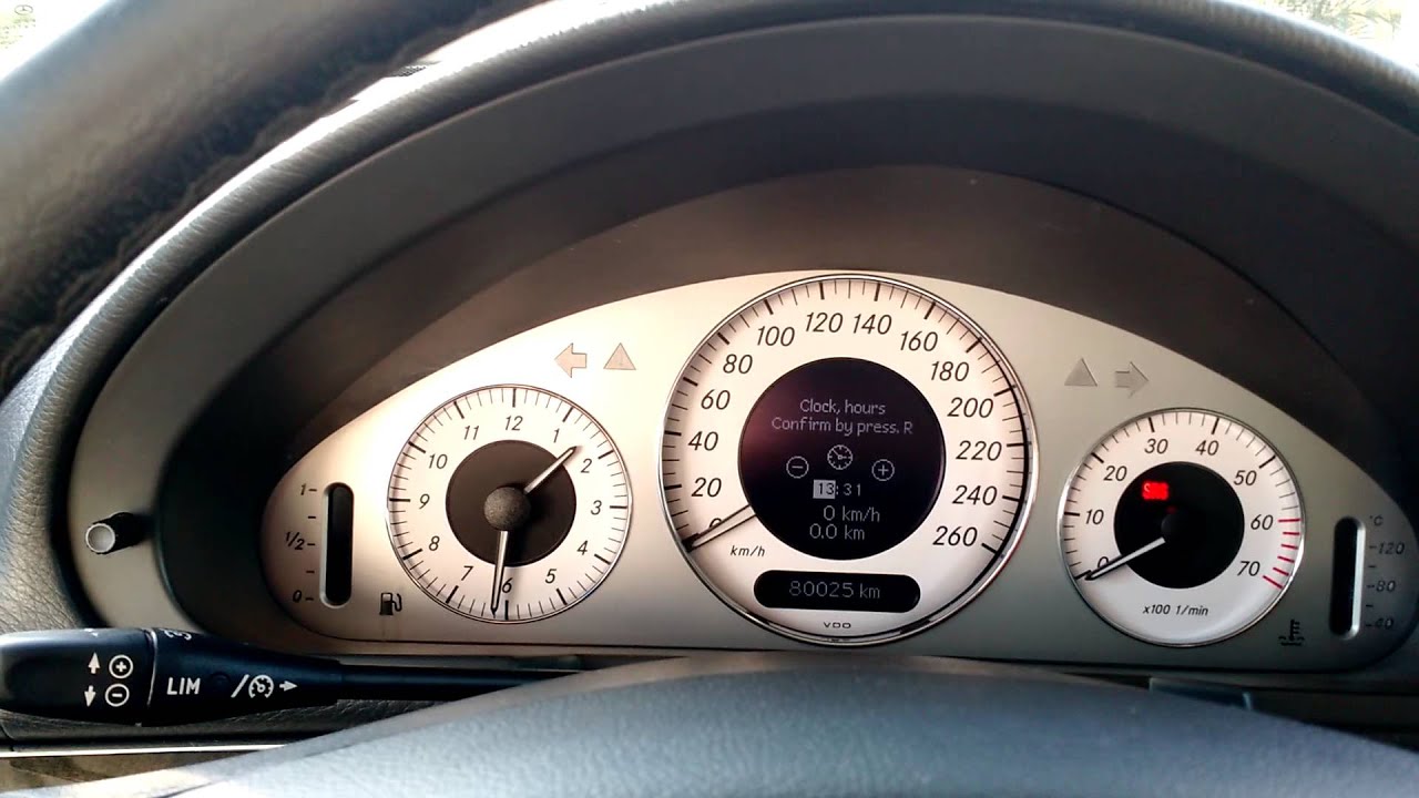 Ajustar Relógio Analógico Mercedes E320 - Adjust Clock Mercedes