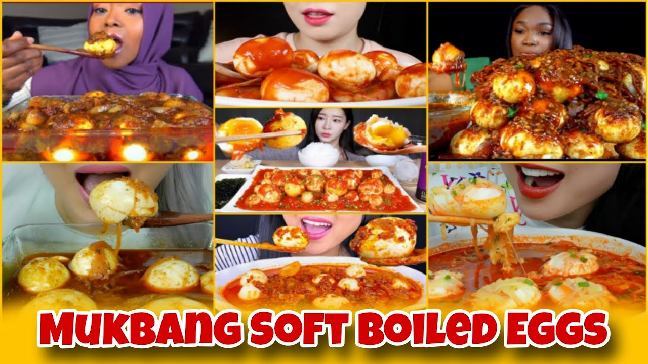 TELUR REBUS LEMBUT‼️MUKBANG SOFT BOILED EGGS (Kompilasi Mukbang ASMR)