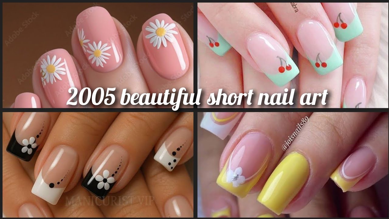 New Short nail art design 💅 #naildesign