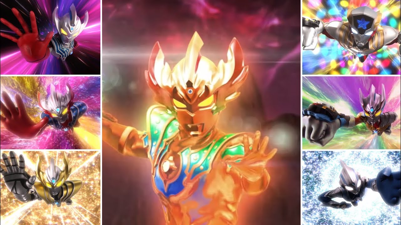Ultraman Taiga All Transformation And Forms (Taiga - Tri-strium rainbow)