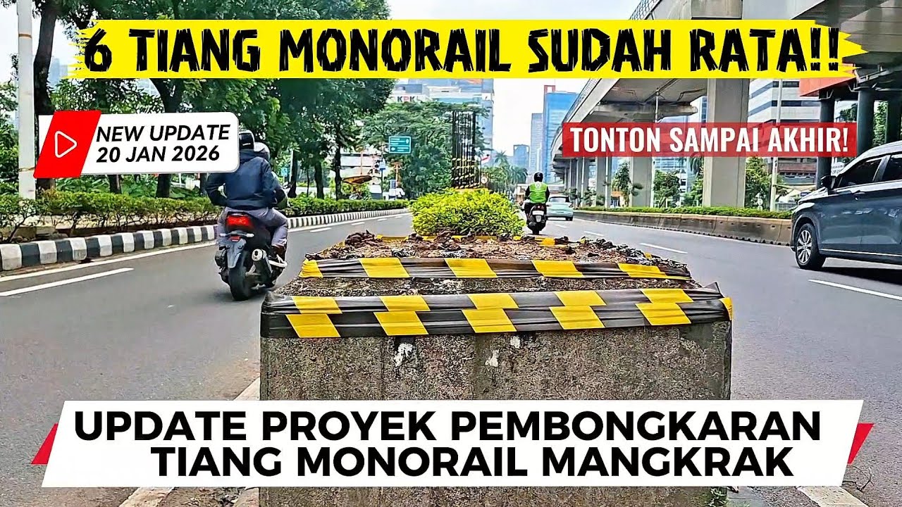 Update Terkini❗️Proyek Pembongkaran Tiang Monorail Mangkrak 20 Januari 2026