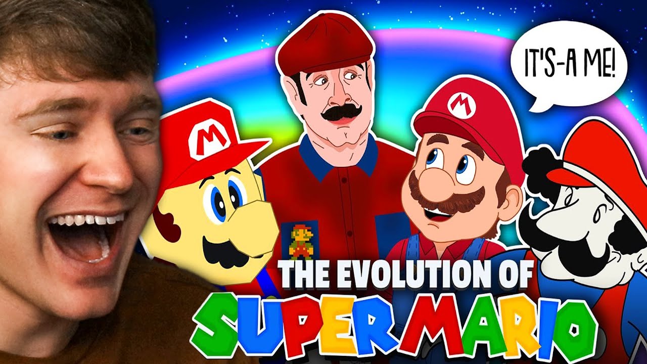 Reacting to the EVOLUTION of SUPER MARIO! (Animated)