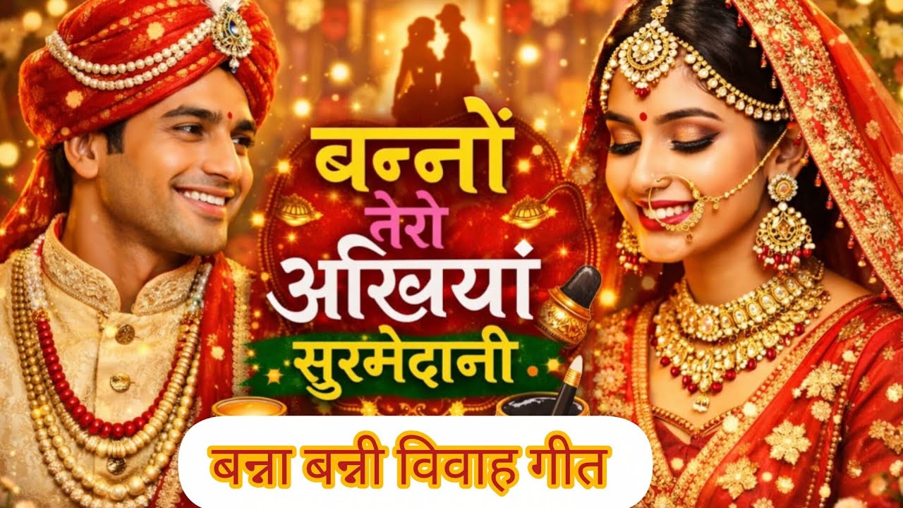 बन्ना बन्नी विवाह गीत | बन्ना बन्नी का सबसे हिट विवाह गीत 🔥 | बन्नो तेरी अखियां सुरमेदानी #video 