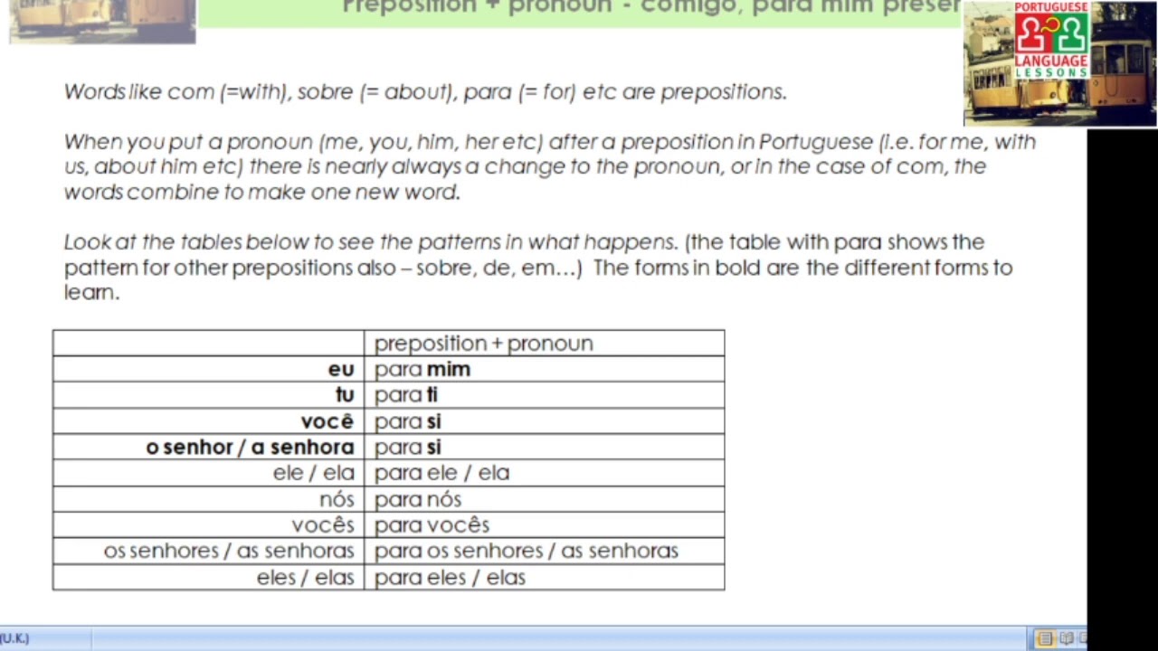 Preposition plus pronoun