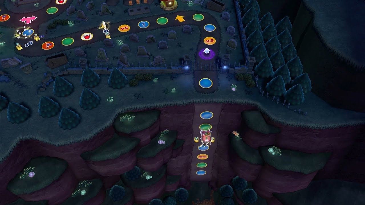 Mario Party 10 Mario Party #885 Toadette vs Luigi vs Wario vs Yoshi Haunted Trail Master Difficulty