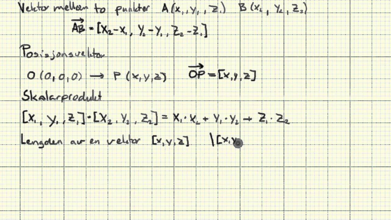 Matematikk R2   Oppsummering 1 vektorer