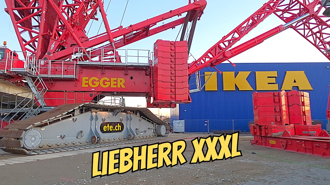 Liebherr XXXL Kran LR 1100 mit 126 m & Liebherr LTM 1650  bei Rückbau von B10 Wallstraßenbrücke Ulm