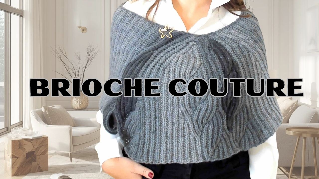 UNCINETTO VIRALE: Sembra Fatto ai Ferri! | Tutorial Mantella Brioche Couture Facile 🤯