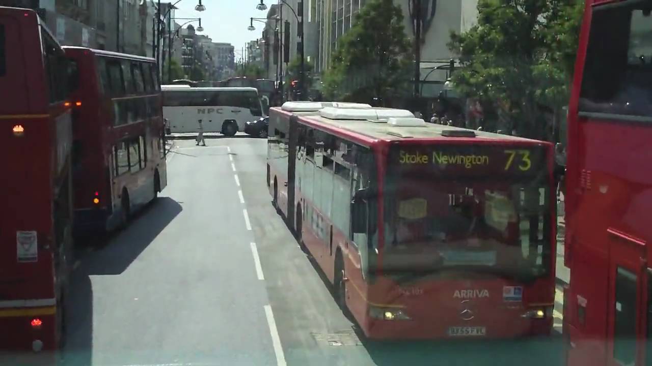 London's Double Decker Buses - From the Top Front - June 23, 2010