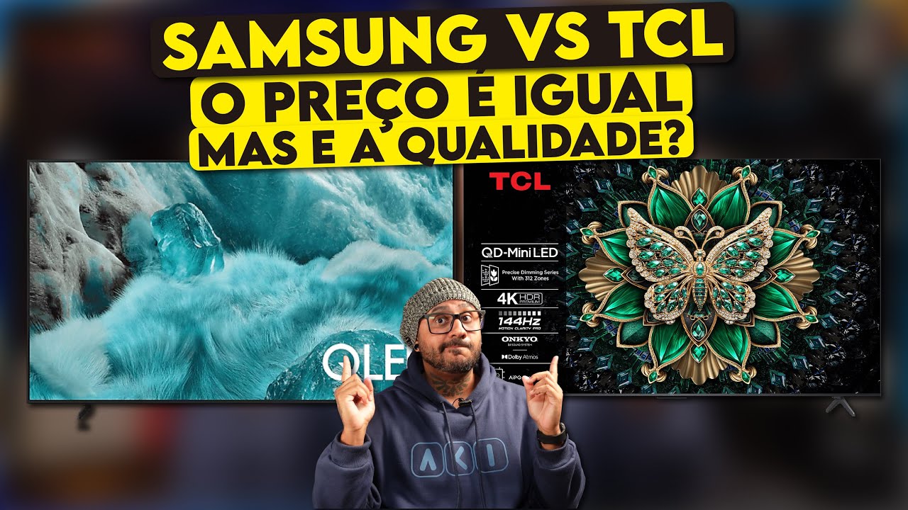 Muda MUITA COISA! Comparativo TV TCL QD MINI LED C6K vs SAMSUNG VISION AI TV Q7F