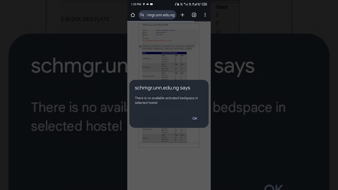 HOW TO GET A UNN HOSTEL