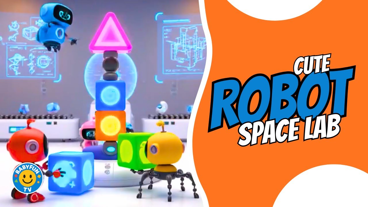 Cute Robot Space Lab 🤖✨ - Building & Playing - BabyFun TV