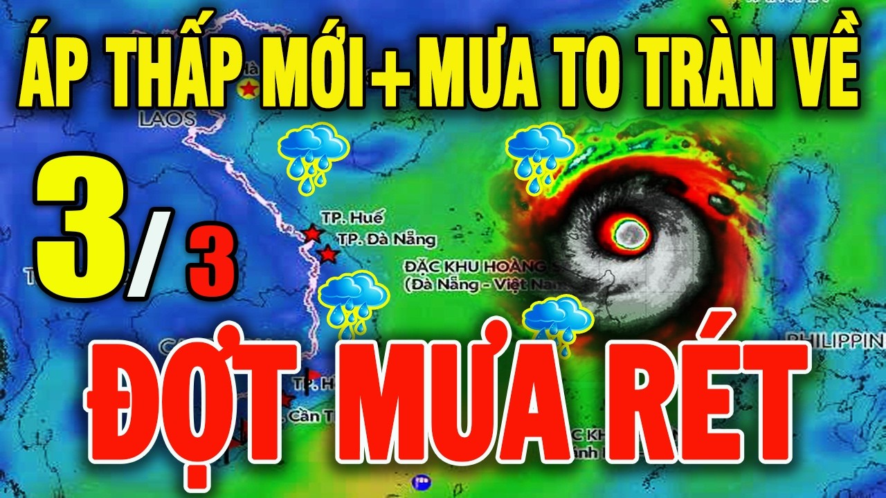 Tin bão Mới Nhất | Dự báo thời tiết hôm nay ngày mai 3/3/2026 | Thời tiết 3 ngày tới #thoitiet