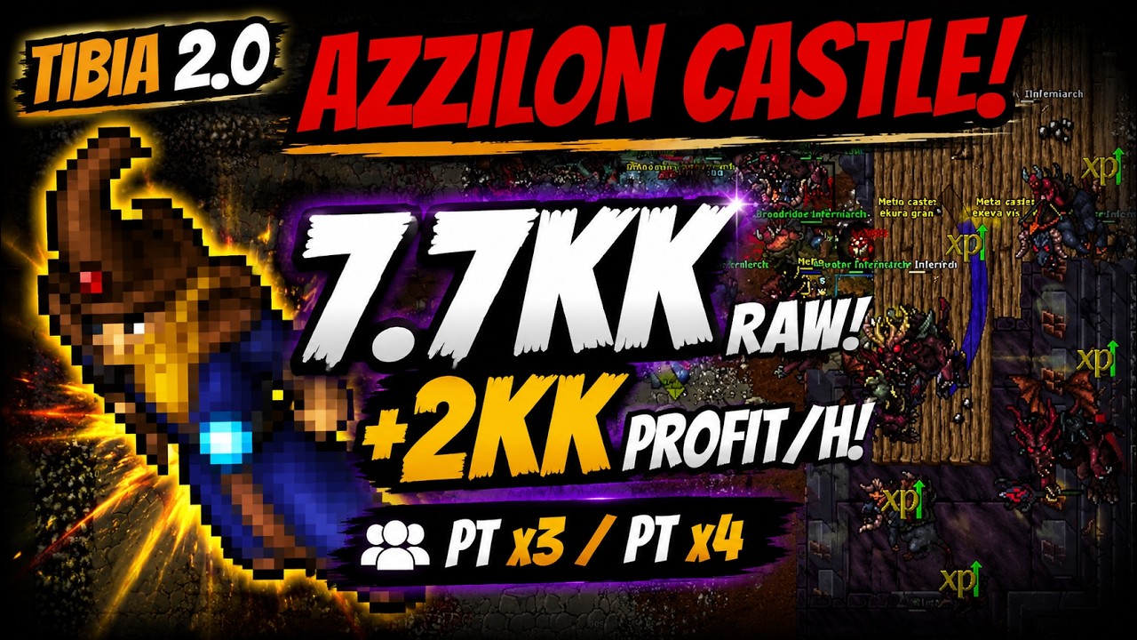 MS 370+ HUNT PT X3 / X4 | AZZILON CASTLE 7.7KK RAW + 2KK PROFIT/H | TIBIA HUNT 2.0