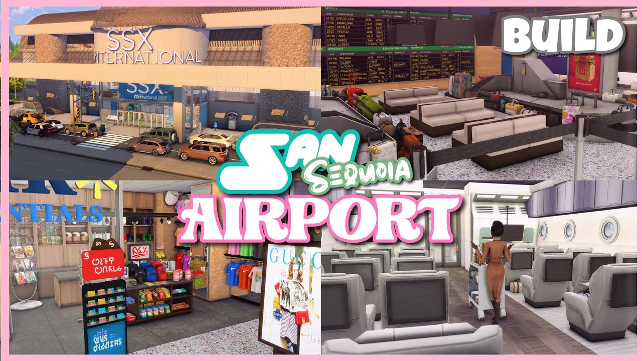 I built a REALISTIC airport in the sims ✈️ | cc folder + download | the sims 4  |