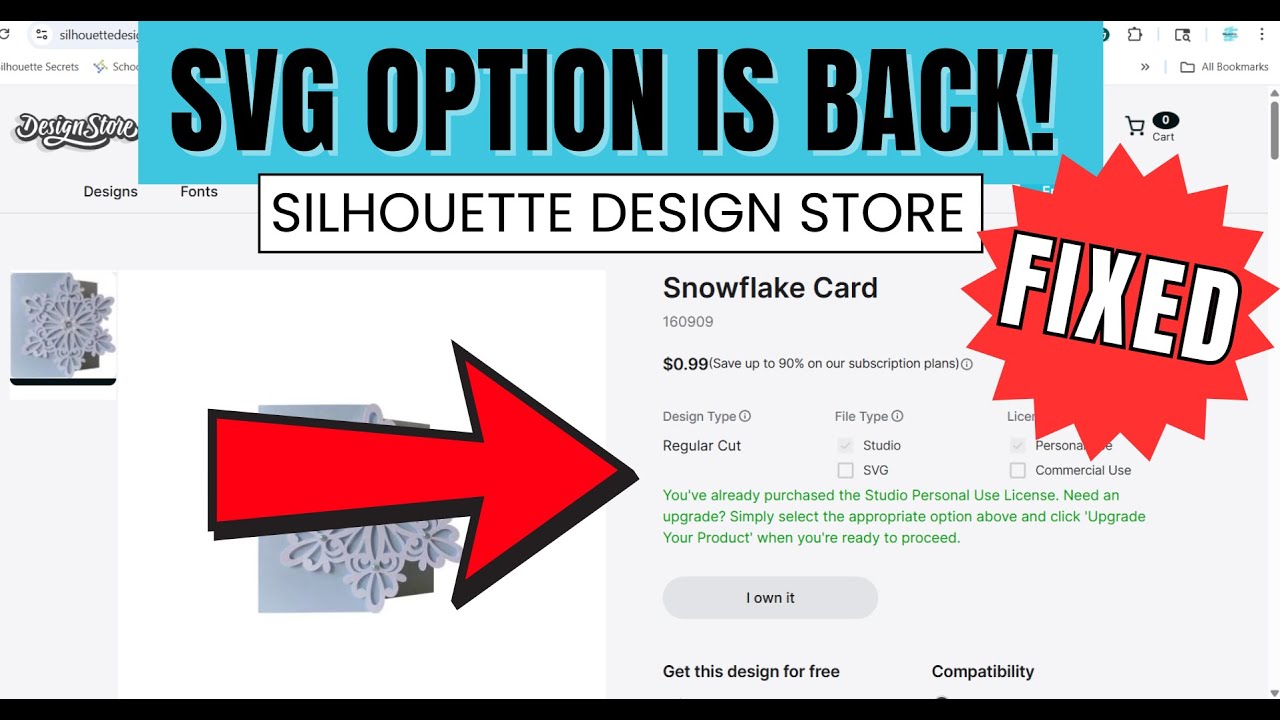 Обновление магазина Silhouette Design: купите файл SVG ещё раз! (Исправление миграции 2024)