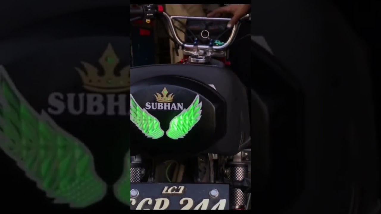 back light and number plate made and decoration #pakistanibikers  #1000subscriber #1million