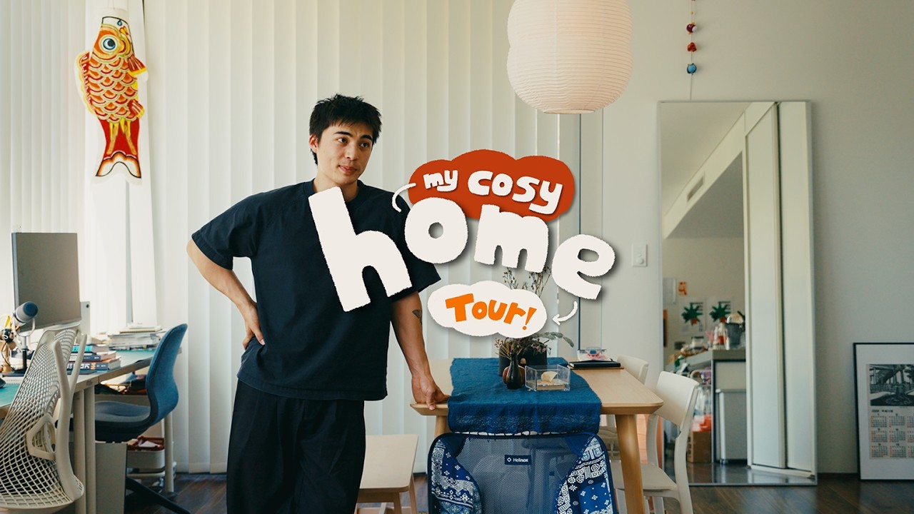 my bright & colourful home + office | apartment tour