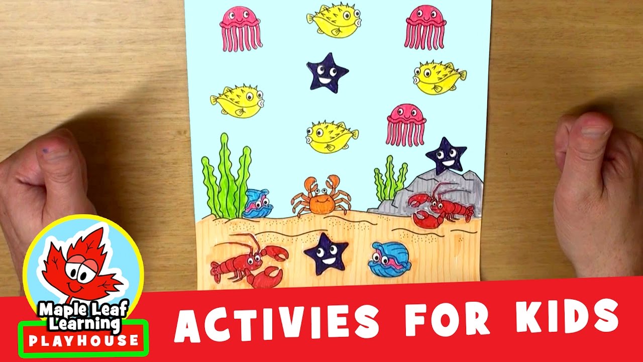 Beach Coloring Activity for Kids | Maple Leaf Learning Playhouse