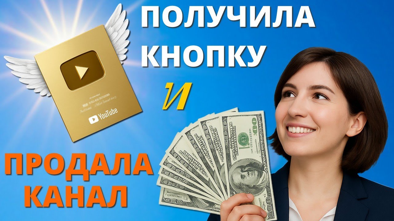 В 50 лет получила ЗОЛОТУЮ КНОПКУ ютуба! И .. продала канал:) Моя история на ютубе