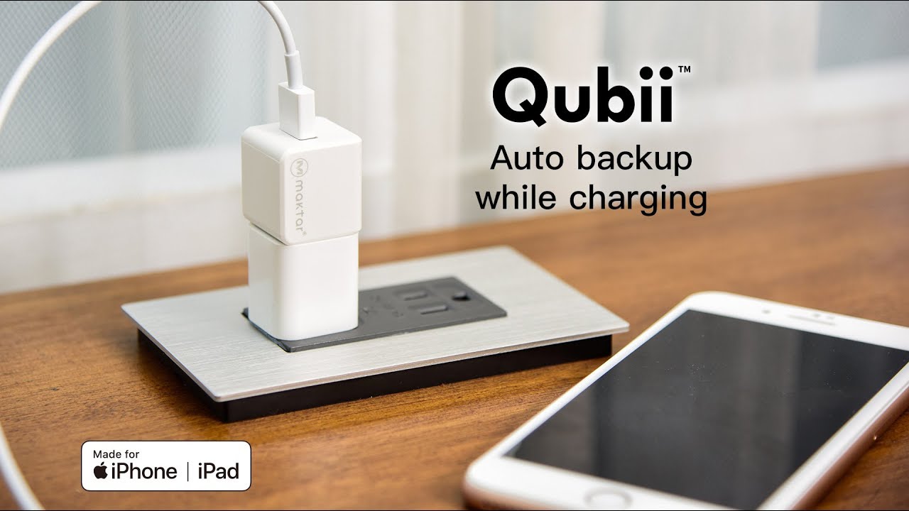 Qubii - Auto backup cellphone while charging.