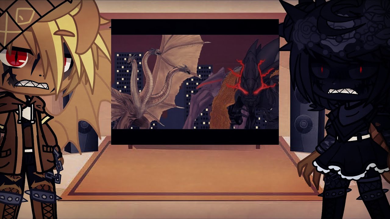 Gacha Club: King Ghidorah and Mutos react to King Ghodrah vs Mutos and Muto Prime by gojiraMania