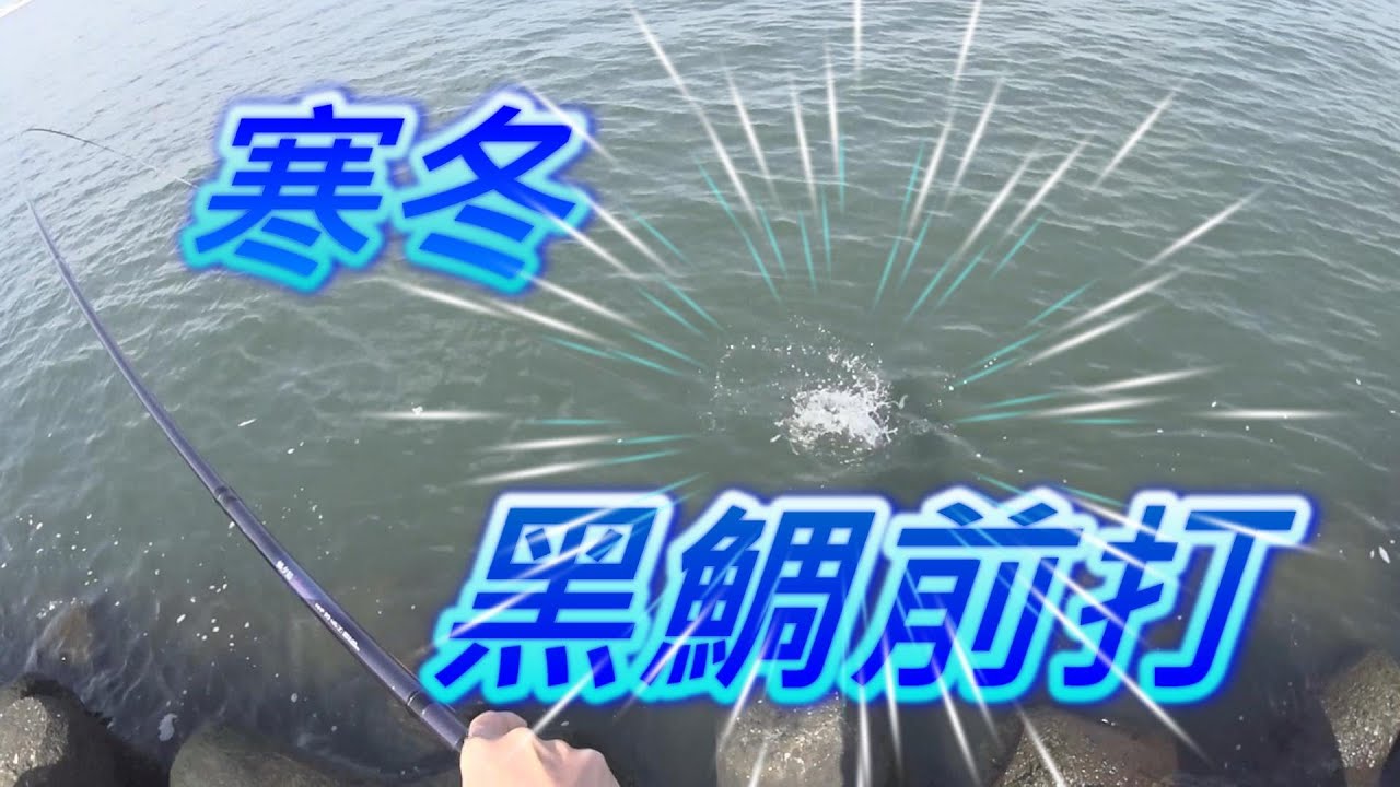 寒冬黑鯛前打