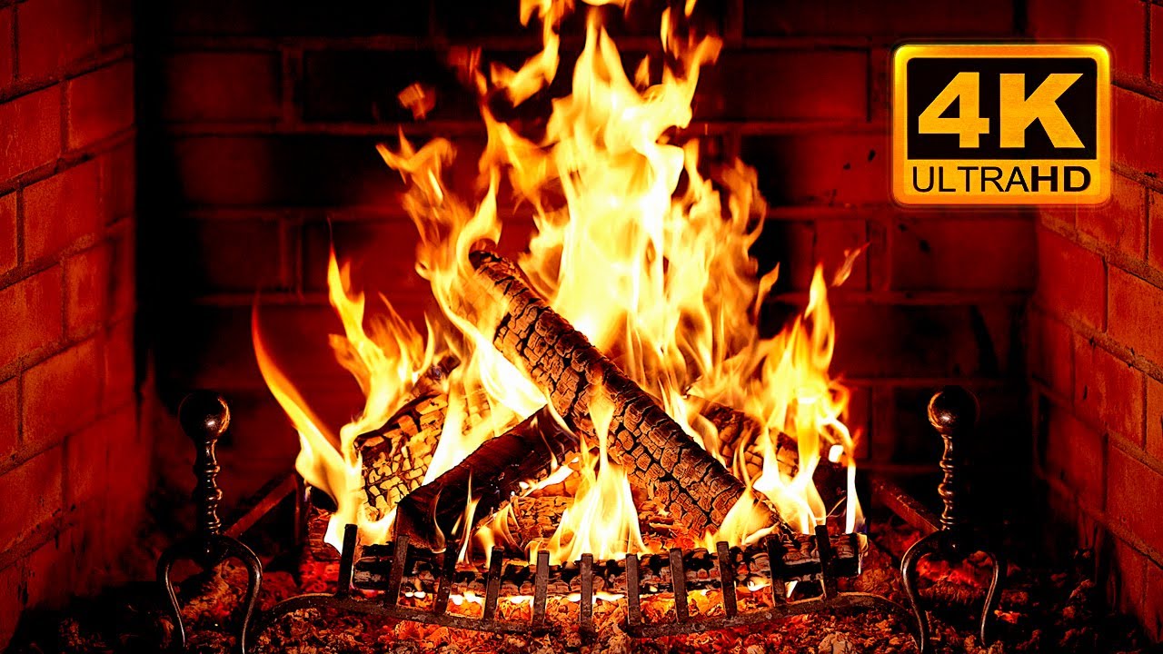 🔥 Cozy Fireplace 4K (12 HOURS). Fireplace with Crackling Fire Sounds. Fireplace Burning 4K