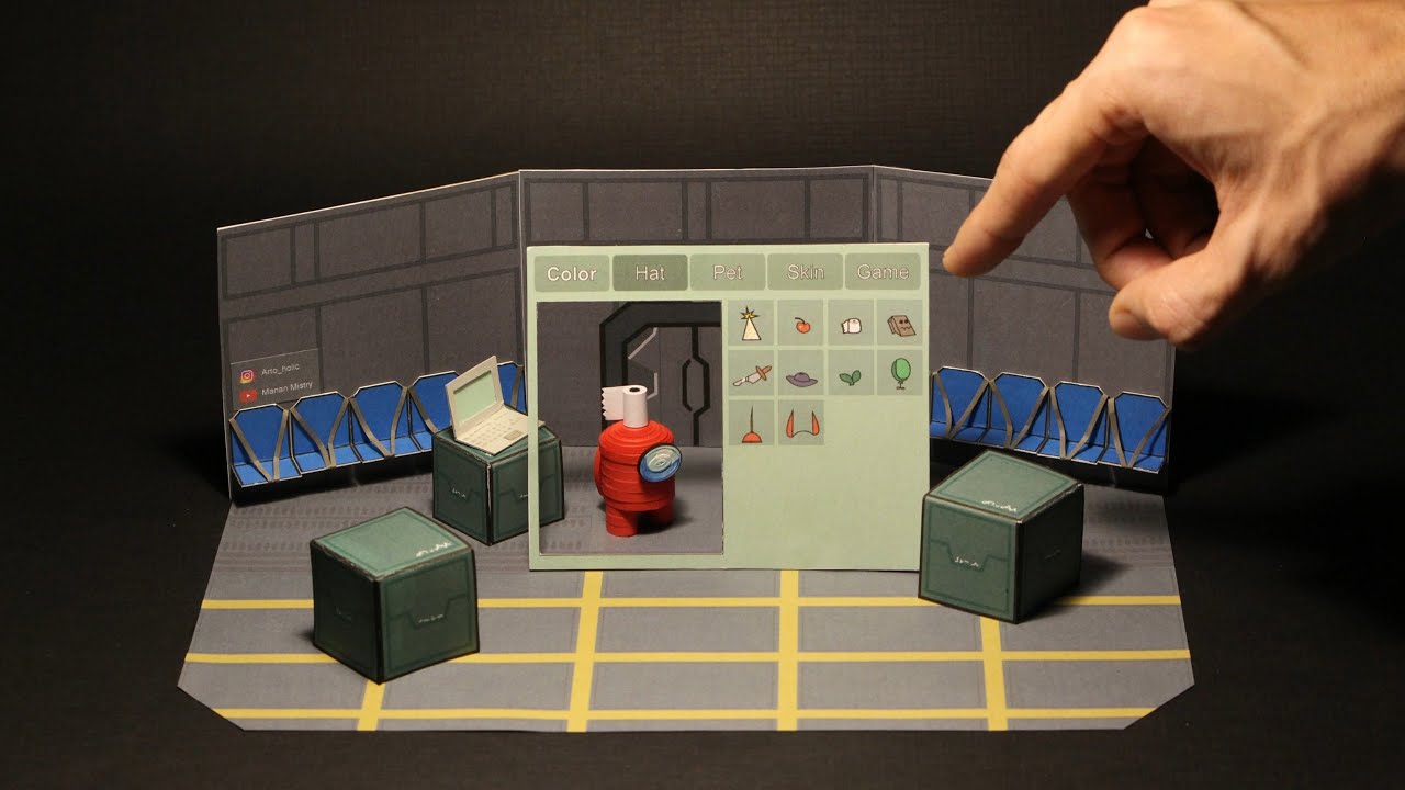 Among Us /Stop Motion Animation /3D Quilling /Artoholic