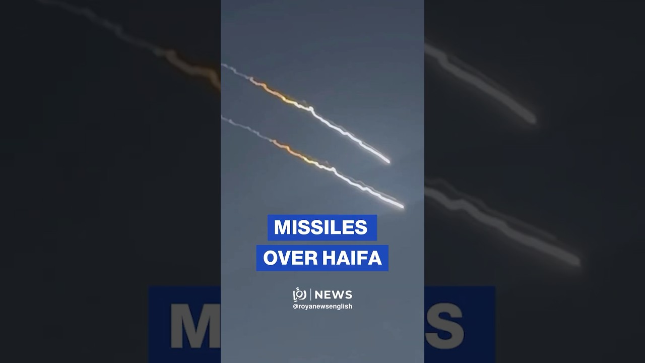 Iranian missiles seen over Haifa skies