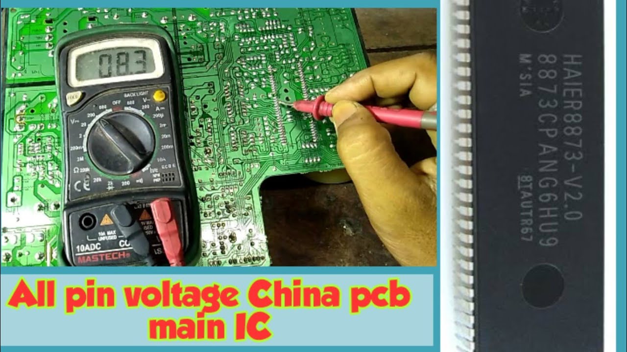 China CRT PCB Prossecer IC All pin voltage. IC 8873/ 8891/ 8895.