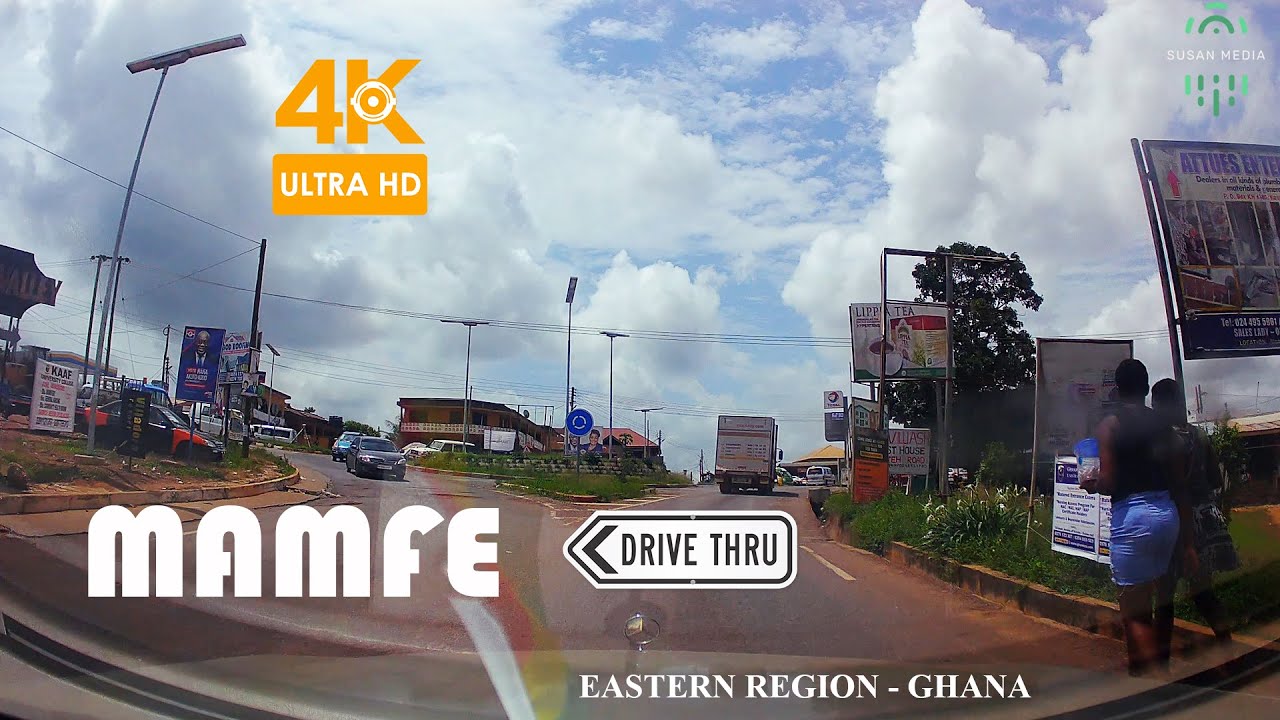 Mamfe Drive Tour in the Akuapem North Eastern Region of Ghana 4K