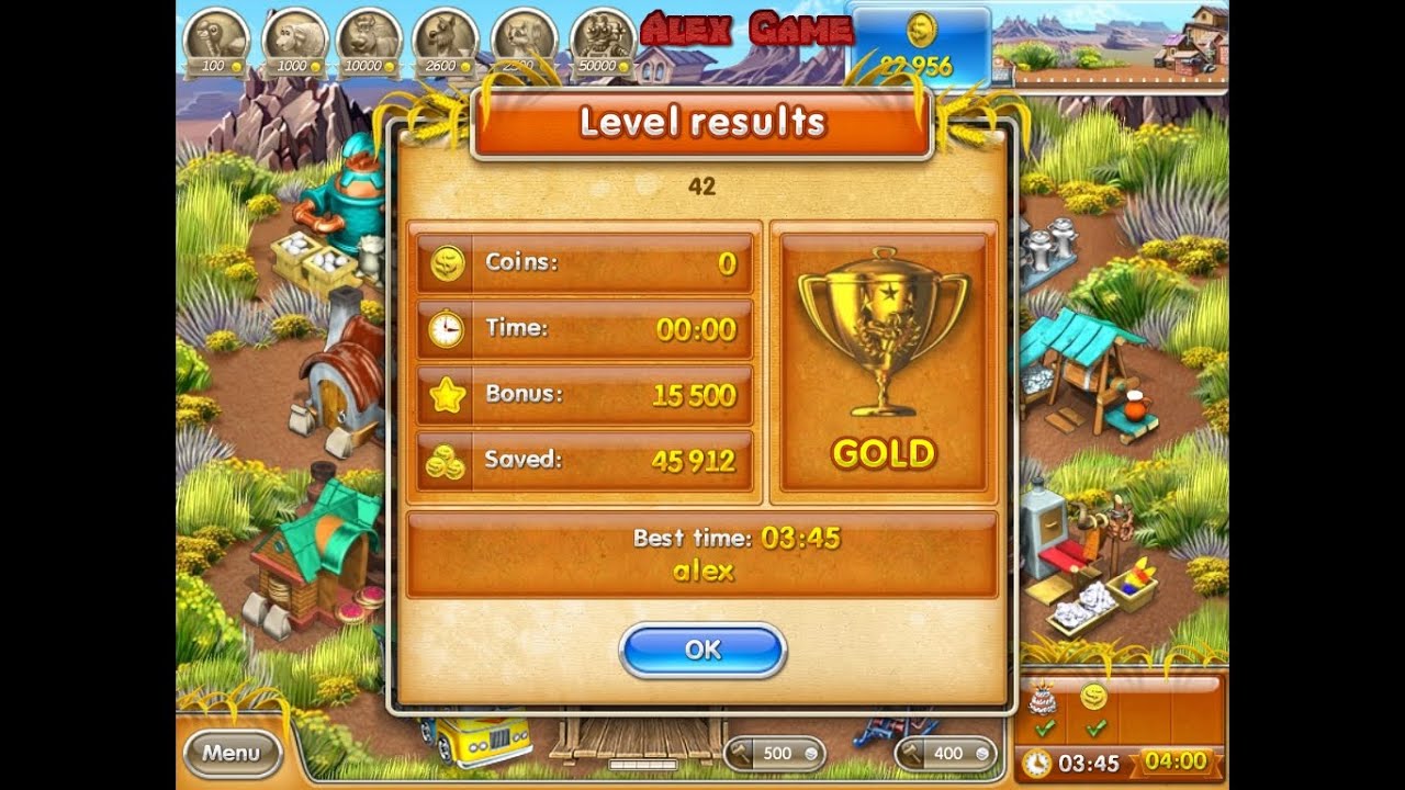 Farm Frenzy 3 American Pie (level 42) only GOLD Веселая ферма 3 Американский пирог Уровень 42 Золото