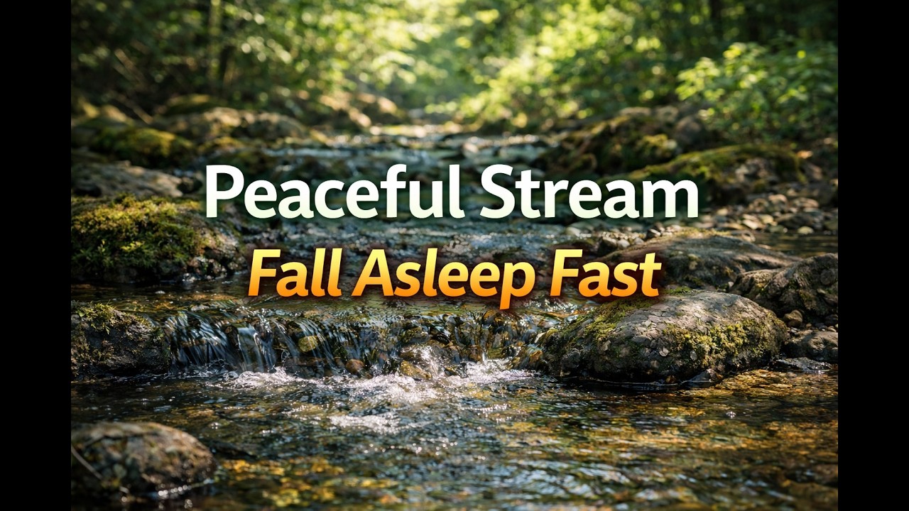 Forest Stream Sounds for Sleep 🌙 Gentle Water Flow ASMR (No Music)
