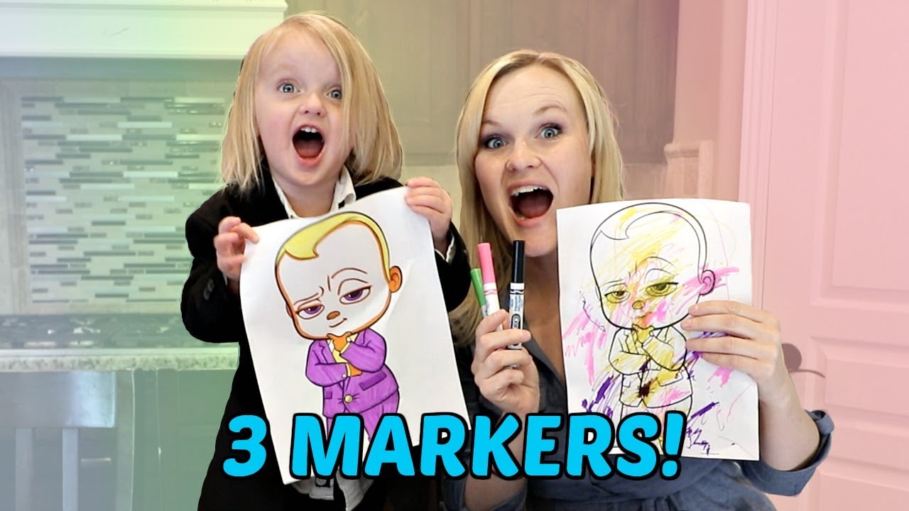 BOSS BABY 3 MARKER CHALLENGE!