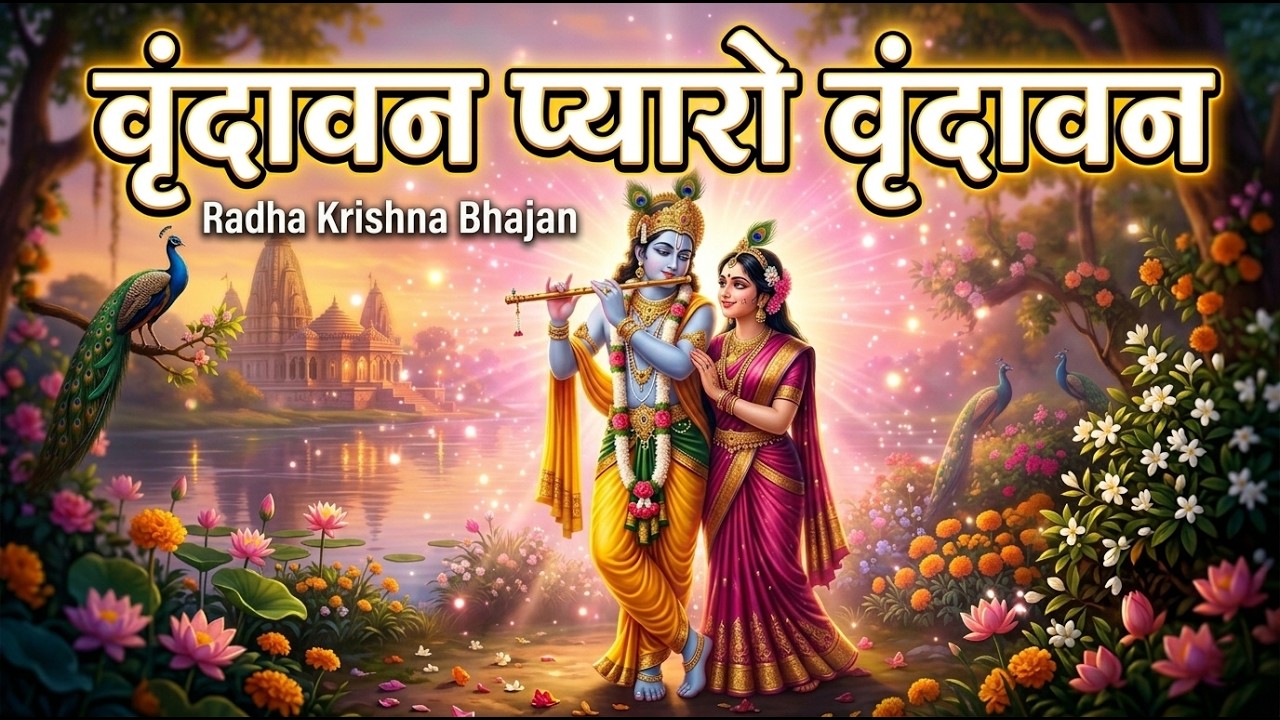 Vrindavan Pyaro Vrindavan | वृंदावन | Radha Krishna Bhajan | Divine Vrindavan Song